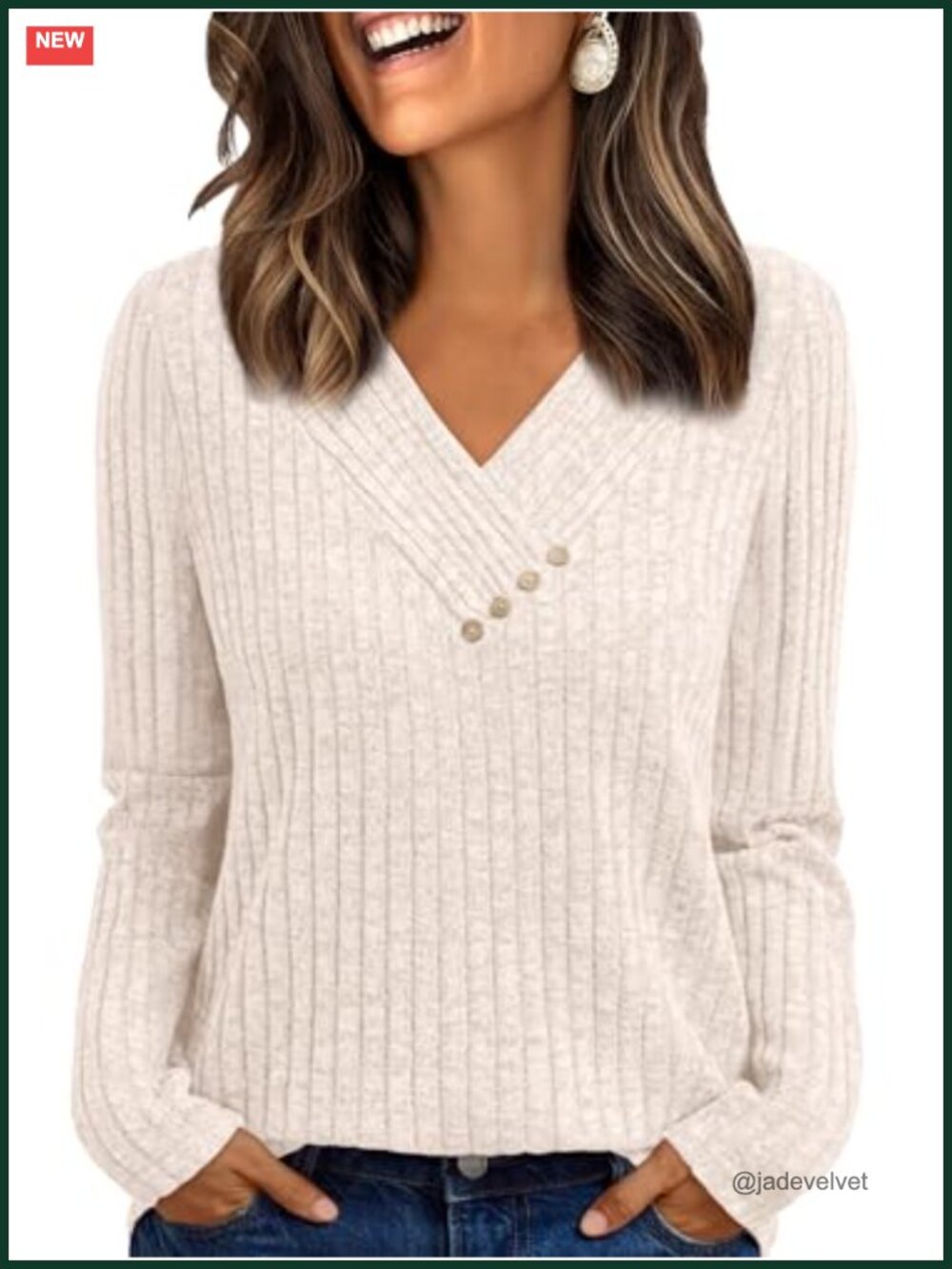 Women's V-Neck Long Sleeve Tunic Sweater Wrap Fall Winter